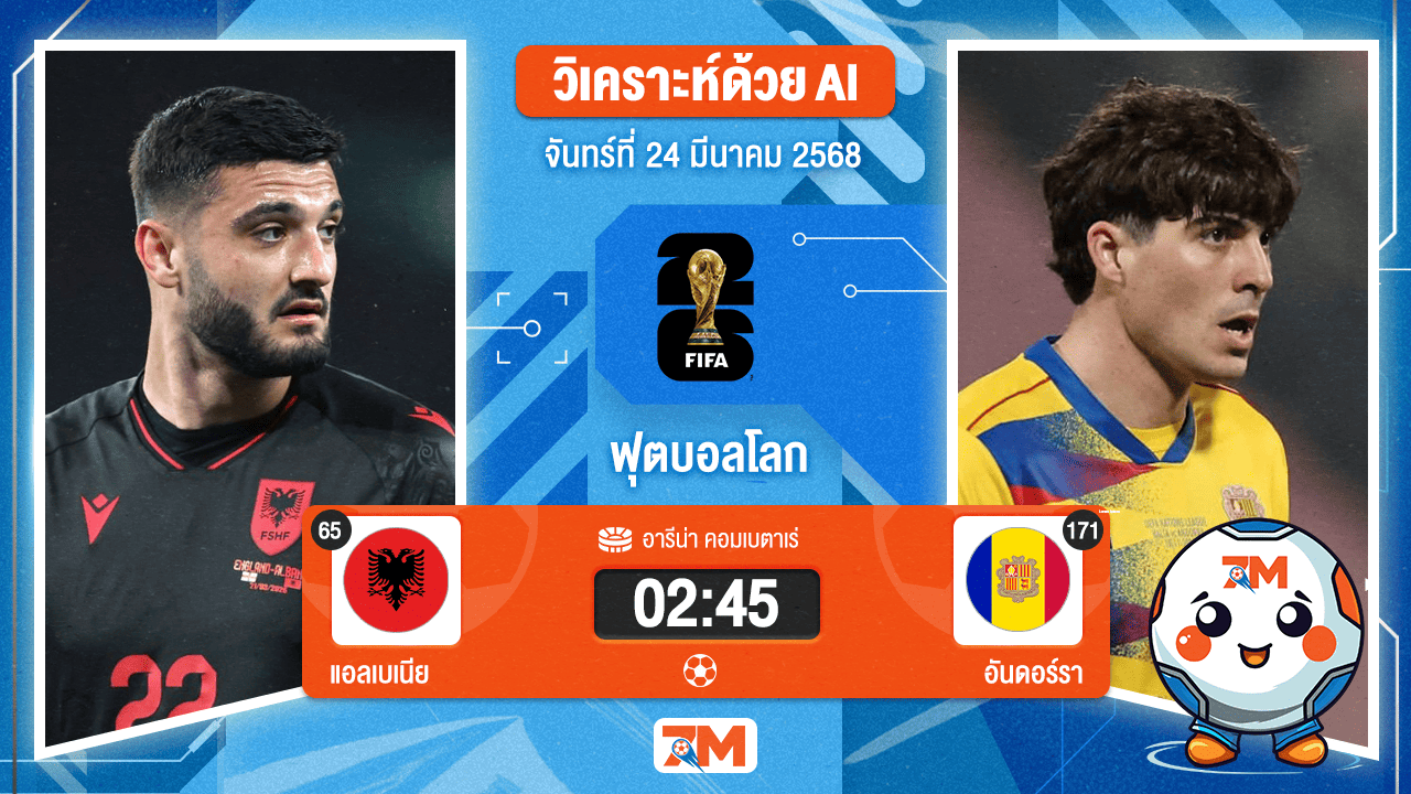 วิเคราะห์ฟุตบอลโลก รอบคัดเลือก โซนยุโรป ระหว่าง แอลเบเนีย พบ อันดอร์รา