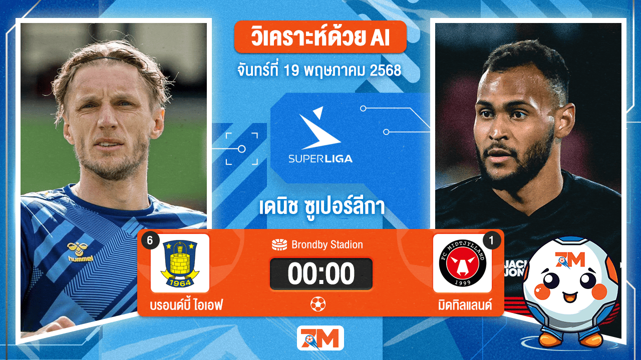 วิเคราะห์ฟุตบอล เดนมาร์ค แซซ ลิกาเอน ระหว่าง บรอนด์บี้ ไอเอฟ พบ มิดทิลแลนด์