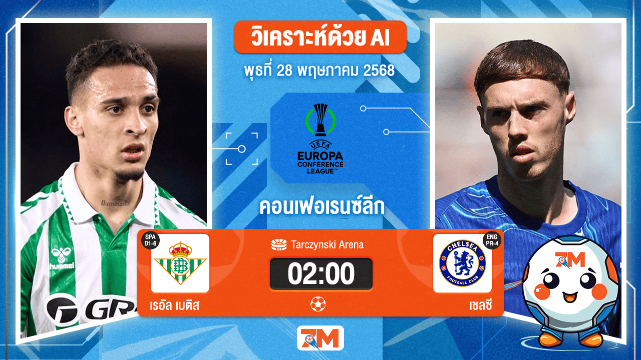 วิเคราะห์ฟุตบอล ยูฟ่ายูโรปาคอนเฟอเรนซ์ลีก ระหว่าง เรอัล เบติส พบ เชลซี