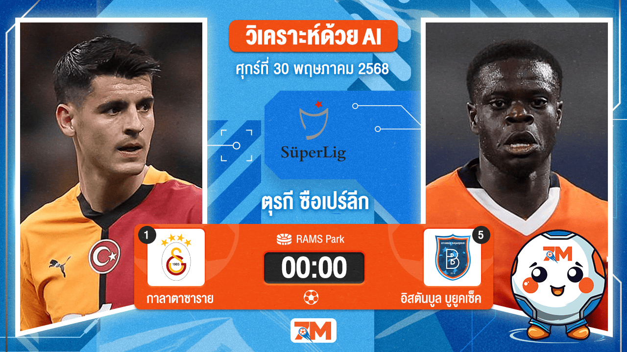 วิเคราะห์ฟุตบอล ซูเปอร์ลีก ตุรกี ระหว่าง กาลาตาซาราย พบ อิสตันบูล บูยูคเซ็ค