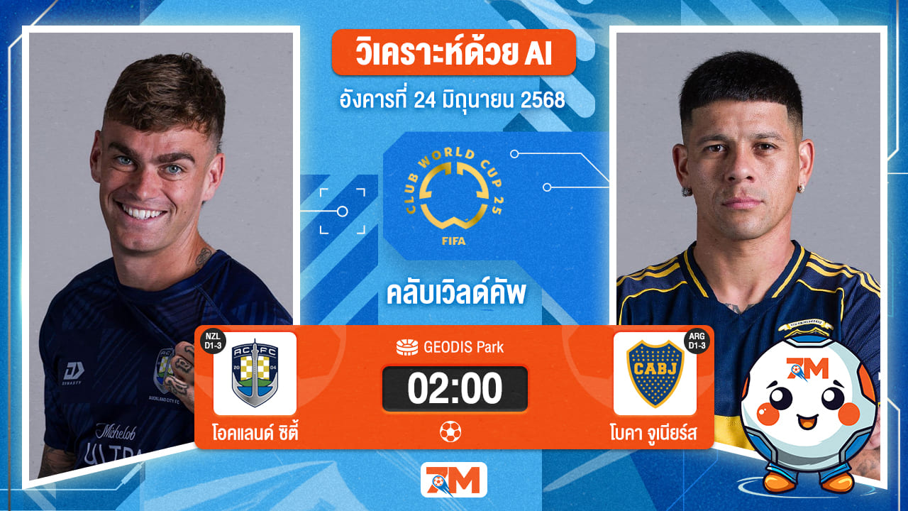 วิเคราะห์ฟุตบอล ฟีฟ่าคลับเวิลด์คัพ ระหว่าง โอคแลนด์ ซิตี้ พบ โบคา จูเนียร์ส