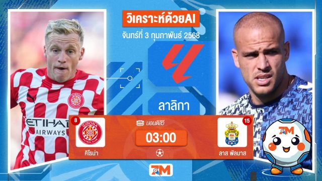 AI น้อง ball7m วิเคราะห์ฟุตบอลลาลิกา ระหว่าง คิโรน่า พบ ลาสพัลมาส