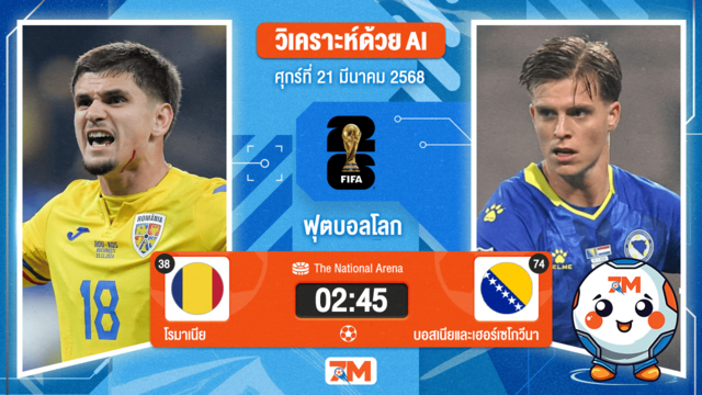 วิเคราะห์ฟุตบอลฟุตบอลโลก รอบคัดเลือก โซนยุโรป ระหว่าง โรมาเนีย พบ บอสเนียและเฮอร์เซโกวีนา