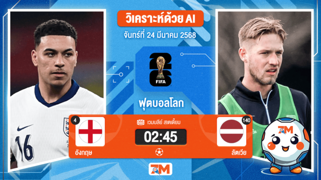 วิเคราะห์ฟุตบอลโลก รอบคัดเลือก โซนยุโรป ระหว่าง อังกฤษ พบ ลัตเวีย