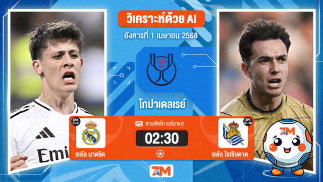 วิเคราะห์ฟุตบอล โกปาเดลเรย์ ระหว่าง เรอัล มาดริด พบ เรอัล โซเซียดาด