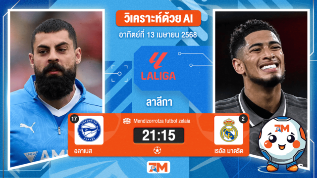 วิเคราะห์ฟุตบอล ลาลิกา ระหว่าง อลาเบส พบ เรอัล มาดริด