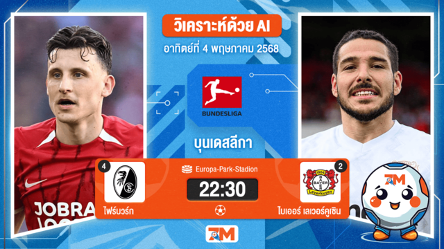 วิเคราะห์ฟุตบอล บุนเดสลีกา ระหว่าง ไฟร์บวร์ก พบ ไบเออร์  เลเวอร์คูเซิน