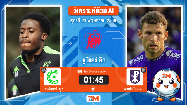 วิเคราะห์ฟุตบอล จูบิแลร์ ลีก เบลเยียม ระหว่าง เซอร์เคอร์ บรูซ พบ Patro Eisden