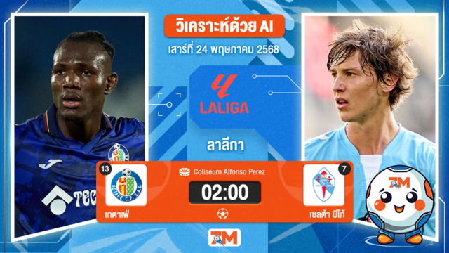 วิเคราะห์ฟุตบอล ลาลิกา ระหว่าง เกตาเฟ่ พบ เซลต้า บีโก้