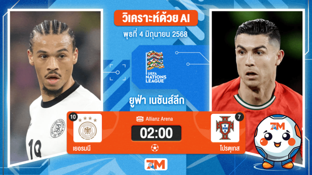 วิเคราะห์ฟุตบอล ยูฟ่าเนชันส์ลีก ระหว่าง เยอรมนี พบ โปรตุเกส