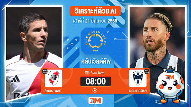 วิเคราะห์ฟุตบอล ฟีฟ่าคลับเวิลด์คัพ ระหว่าง ริเวอร์เพลท พบ มอนเทอร์เรย์