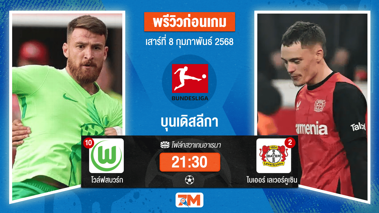 วิเคราะห์ฟุตบอลบุนเดิสลีกา ระหว่าง โวล์ฟสบวร์ก พบ ไบเออร์เลเวอร์คูเซิน