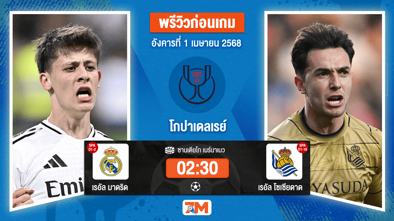 วิเคราะห์ฟุตบอล โกปาเดลเรย์ ระหว่าง เรอัล มาดริด พบ เรอัล โซเซียดาด
