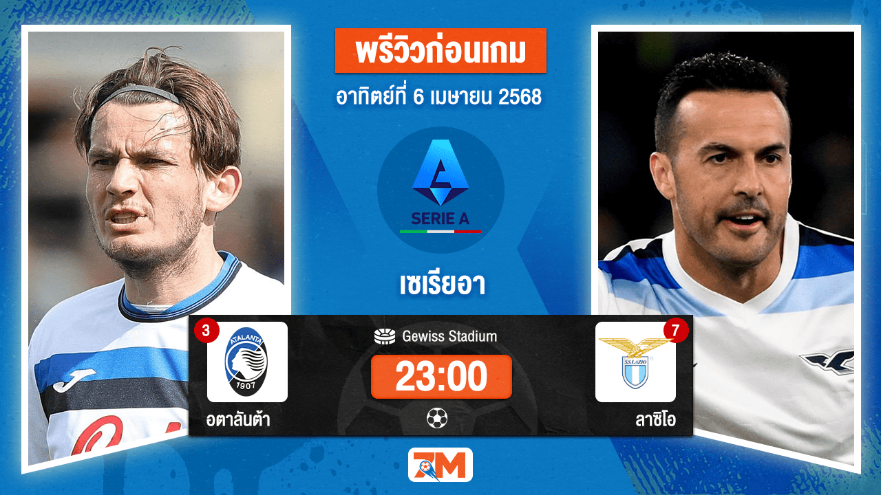 วิเคราะห์ฟุตบอล เซเรียอา ระหว่าง อตาลันต้า พบ ลาซิโอ