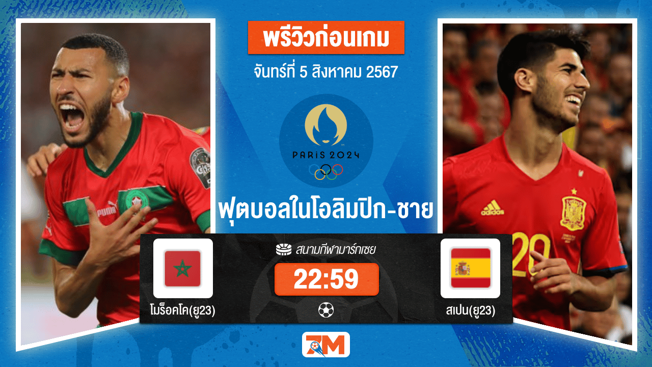วิเคราะห์ฟุตบอล โอลิมปิก ระหว่าง โมร็อคโค พบ สเปน
