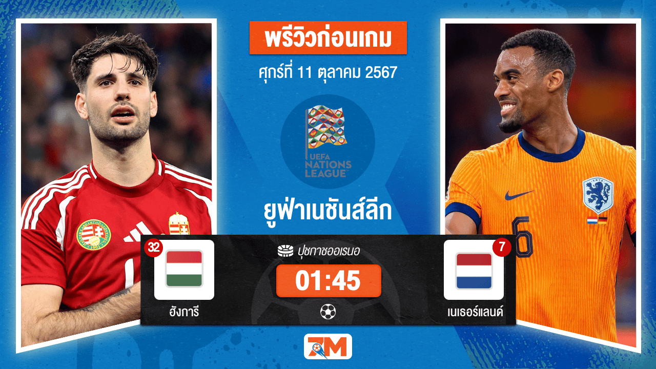 วิเคราะห์ฟุตบอล ยูฟ่าเนชันส์ลีก ระหว่าง ฮังการี พบ เนเธอร์แลนด์