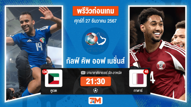 วิเคราะห์ฟุตบอล กัลฟ์ คัพ ออฟ เนชั่นส์  ระหว่าง คูเวต พบ กาตาร์