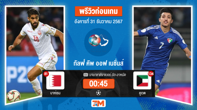 วิเคราะห์ฟุตบอล กัลฟ์ คัพ ออฟ เนชั่นส์ ระหว่าง บาเรน พบ คูเวต