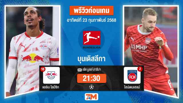 วิเคราะห์ฟุตบอลบุนเดิสลีกา ระหว่าง แอร์เบ ไลป์ซิก พบ ไฮน์เดนเฮลม์