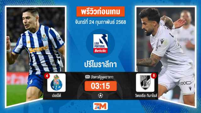วิเคราะห์ฟุตบอลปรีไมราลีกา ระหว่าง ปอร์โต้ พบ วิตอเรียกิมาไรส์