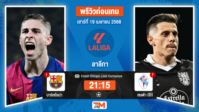 วิเคราะห์ฟุตบอล ลาลิกา ระหว่าง บาร์เซโลน่า พบ เซลต้า บีโก้