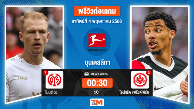 วิเคราะห์ฟุตบอล บุนเดสลีกา ระหว่าง เอฟเอสเฟา ไมนซ์ 05 พบ ไอน์ทรัค แฟร้งค์เฟิร์ต