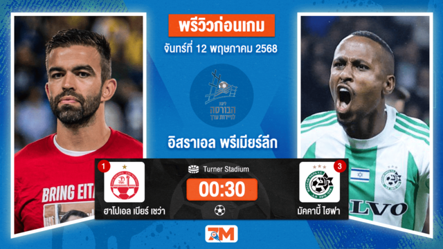 วิเคราะห์ฟุตบอล อิสราเอล พรีเมียร์ลีก ระหว่าง ฮาโปเอล เบียร์ เชว่า พบ มัคคาบี้ ไฮฟา