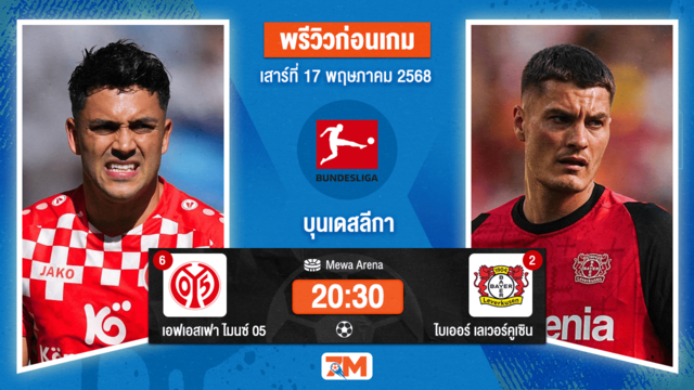 วิเคราะห์ฟุตบอล บุนเดสลีกา ระหว่าง เอฟเอสเฟา ไมนซ์ 05 พบ ไบเออร์  เลเวอร์คูเซิน