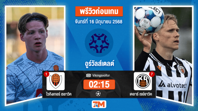 วิเคราะห์ฟุตบอล พรีเมียร์ลีก ไอซ์แลนด์ ระหว่าง ไวกิงเกอร์ เรยาวิค พบ เคอาร์ เรย์ยาวิค