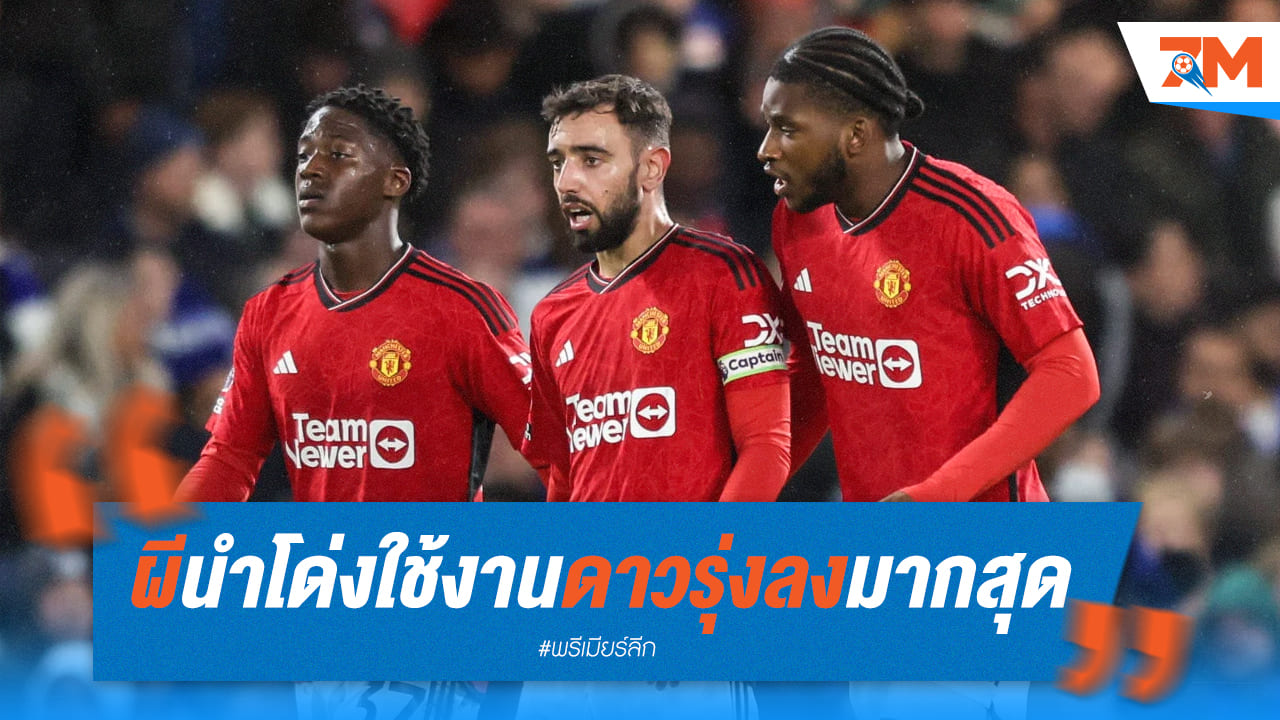 แมนยูคือสโมสรทีมรวมดาวรุ่งมากที่สุดในซีซั่นนี้