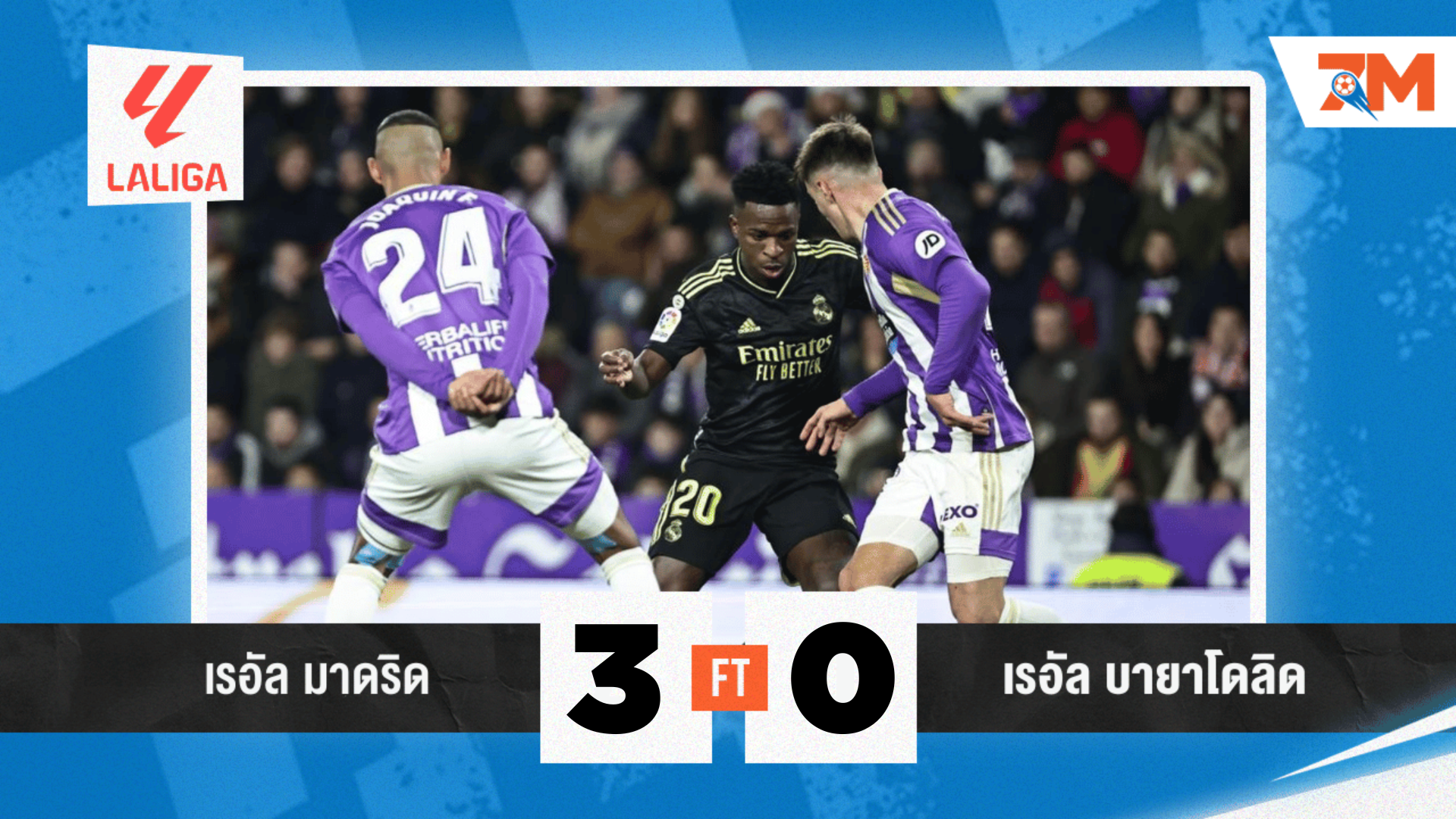 ผมบอลวันนี้ เรอัล มาดริด 3-0 เรอัล บาญาโดลิด
