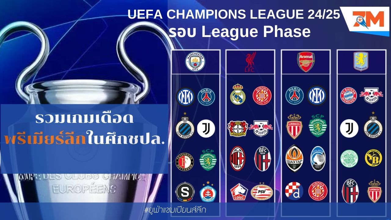 รวมเกมเดือด พรีเมียร์ลีก ในศึกชปล.