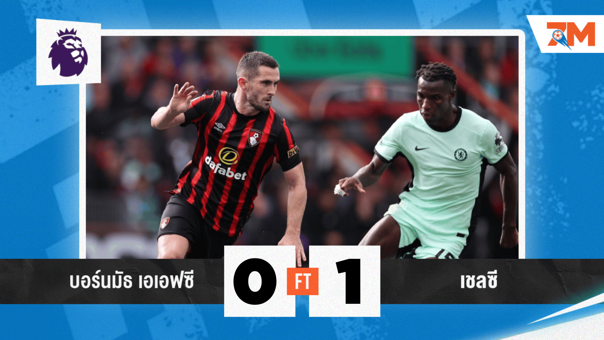 ผลบอลวันนี้ เชลซี บุกมาเอาชนะ บอร์นมัธ หวุดหวิด 1-0