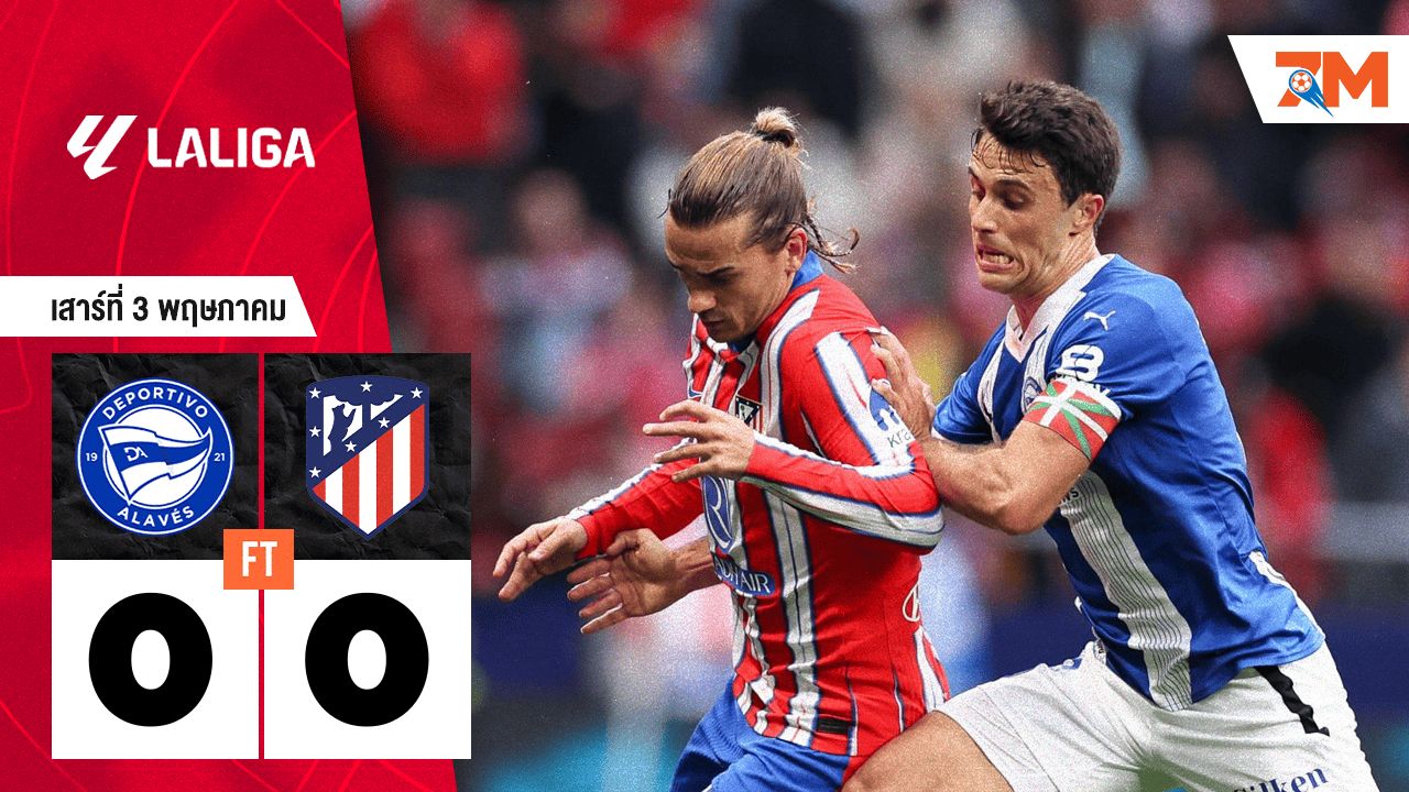 ผลบอลวันนี้ อลาเบส เจ๊ากับ แอตเลติโก้ มาดริด แบบไร้สกอร์ 0-0