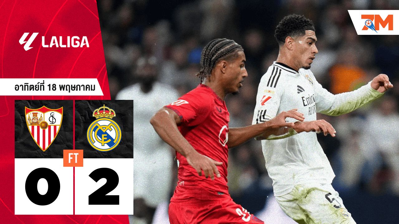 ผลบอลวันนี้ เรอัล มาดริด เอาชนะ เซบีย่า 2-0