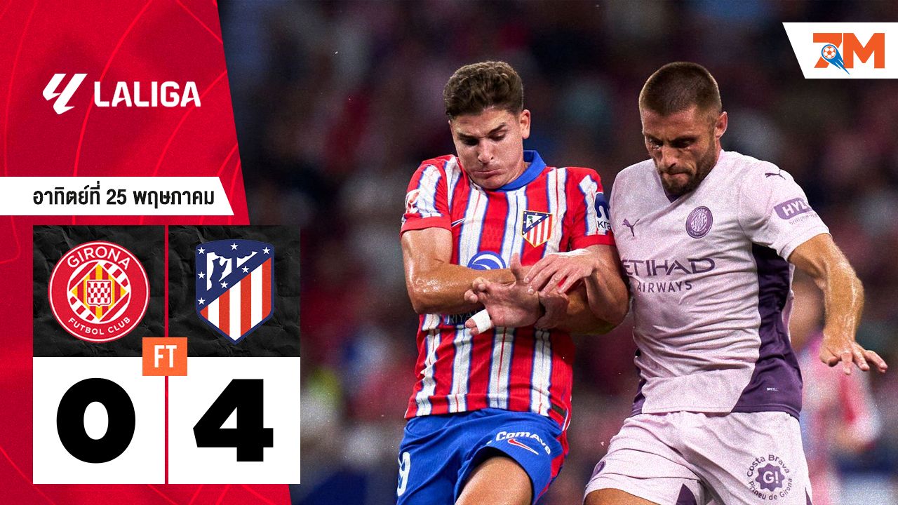 ผลบอลวันนี้ แอตเลติโก้ มาดริด โชว์ฟอร์มเหนือ คิโรน่า ขาดลอย 4-0
