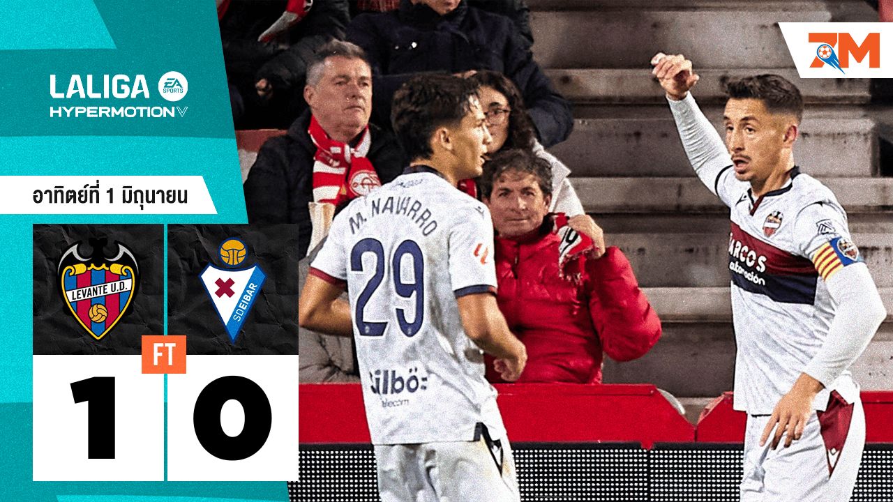 ผลบอลวันนี้ เลบานเต้ คว้าชัยเหนือ เออิบาร์ 1-0