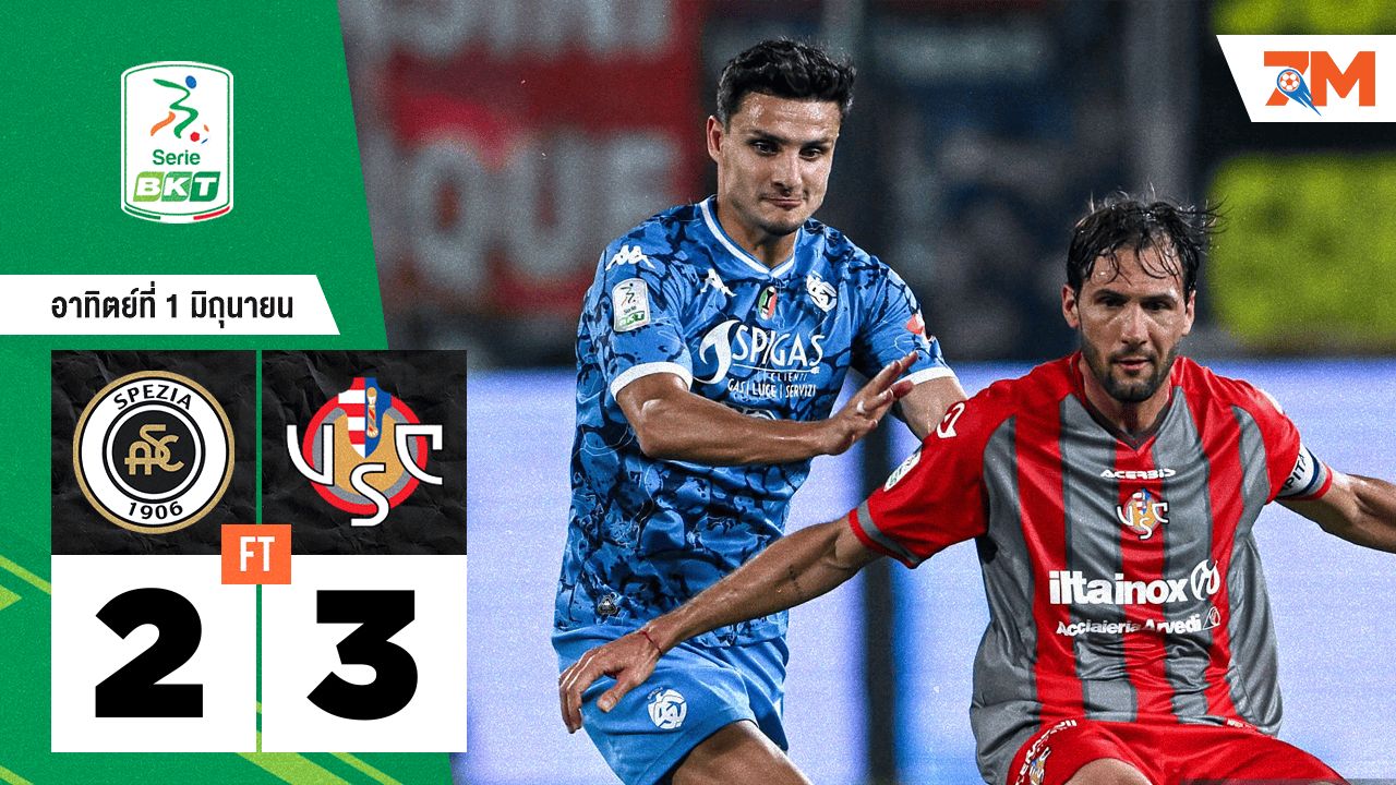 ผลบอลวันนี้ แชมป์เซเรียบี! เครโมเนเซ่ ยิงถล่ม สเปเซีย 3-2