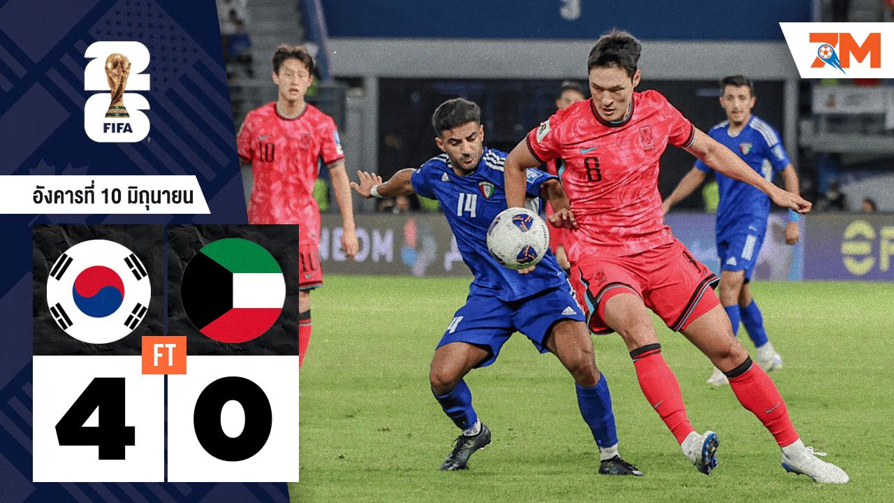 ผลบอลวันนี้ เกาหลีใต้ โชว์ฟอร์มโหดไล่ถลุง คูเวต 4-0