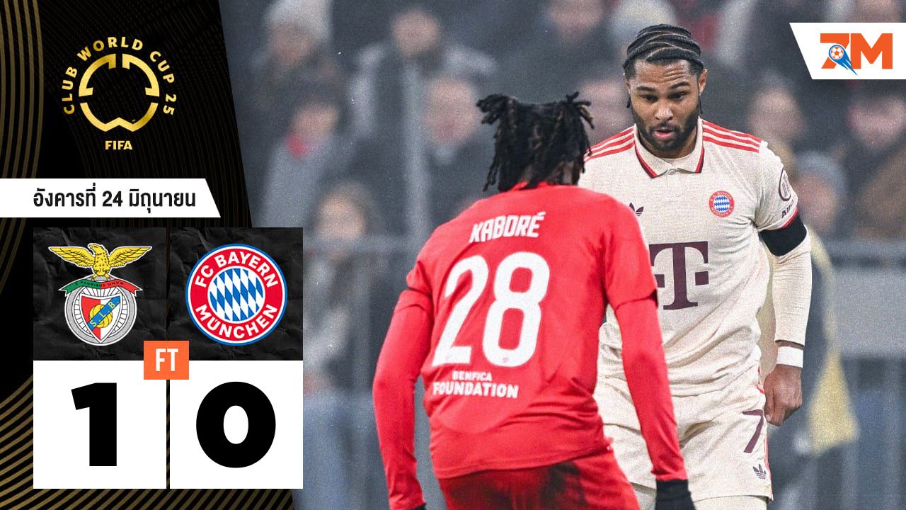ผลบอลวันนี้ เบนฟิก้า พลิกล็อกเชือด บาเยิร์น 1-0 แซงคว้าแชมป์กลุ่ม