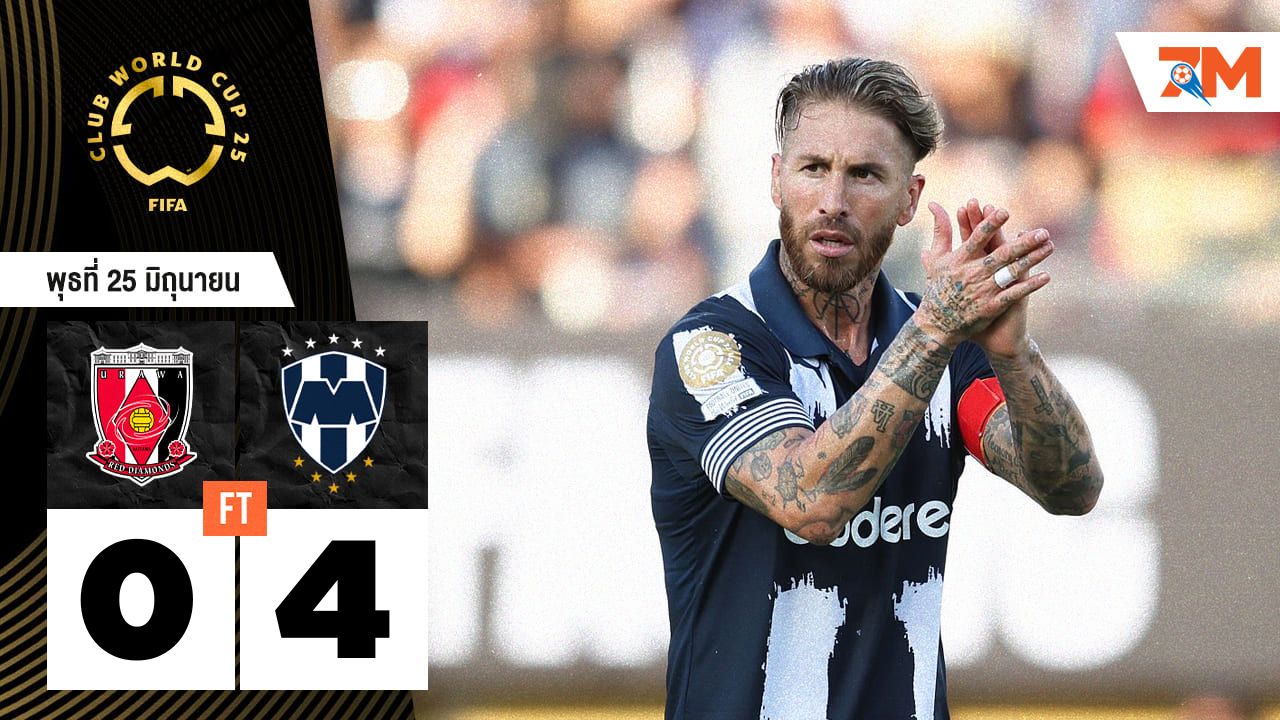 ผลบอลวันนี้ มอนเทอร์เรย์ โชว์โหด! รัวประตูชนะ อูราวะ เรด ไดมอนส์ 4-0
