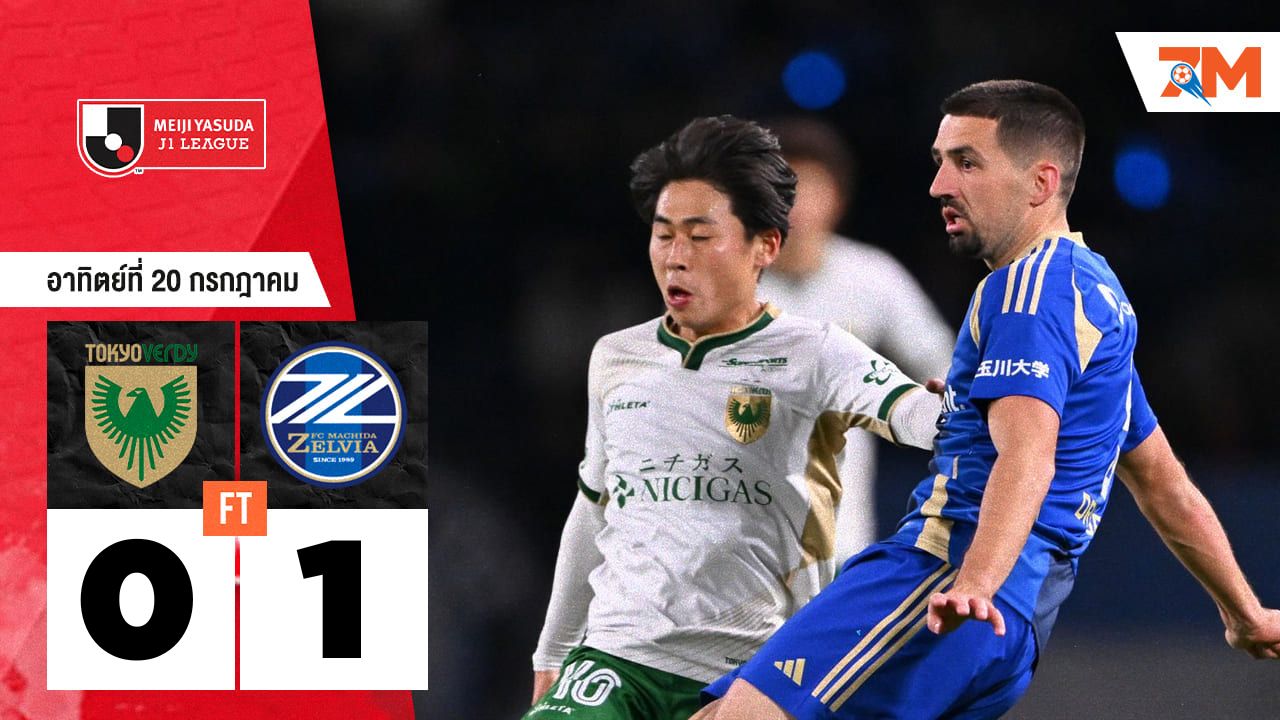 ผลบอลวันนี้ มาชิดา เซลเวีย คว้าชัยเหนือ โตเกียว เวอร์ดี้ 1-0