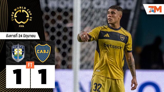 ผลบอลวันนี้ โอคแลนด์ ซิตี้ ทำได้แค่เสมอ โบคา จูเนียร์ส 1-1 ศึกสโมสรโลก